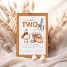 Invitación de cumpleaños número dos de Two Silly G