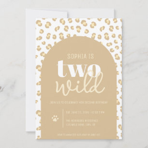 Invitación de cumpleaños número dos Girl Two Wild