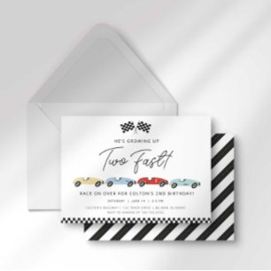 Invitación de cumpleaños número dos para niño de c