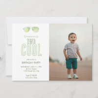 Invitación de cumpleaños número dos Two Cool