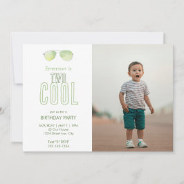 Invitación de cumpleaños número dos Two Cool