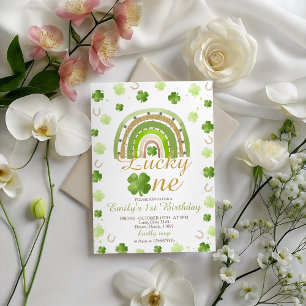 Invitación de cumpleaños número uno afortunado