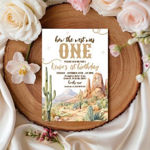 Invitación de cumpleaños número uno al estilo west