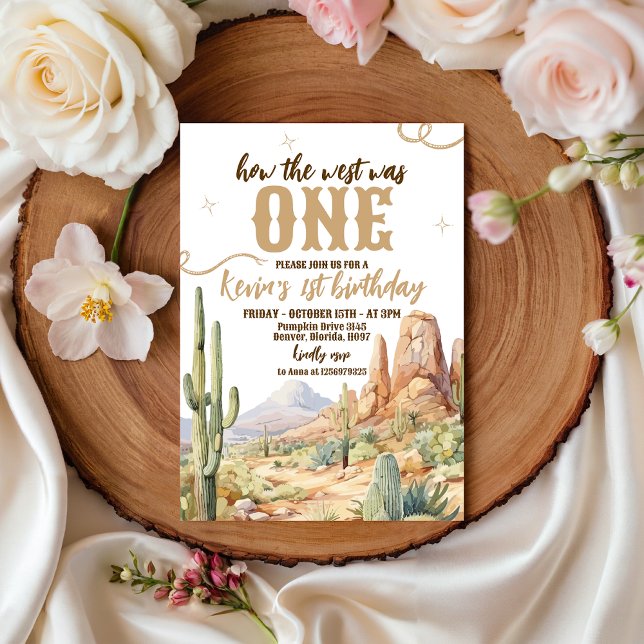 Invitación de cumpleaños número uno al estilo west (Subido por el creador)