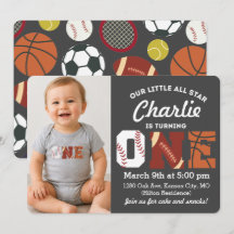 Invitación de cumpleaños número uno All-Star