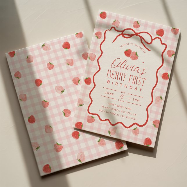 Invitación de cumpleaños número uno Berry (Subido por el creador)