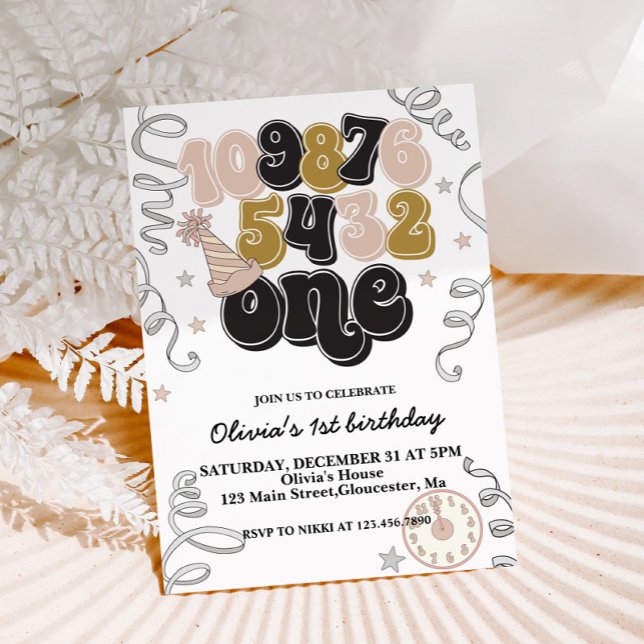 Invitación de cumpleaños número uno con cuenta reg (Subido por el creador)