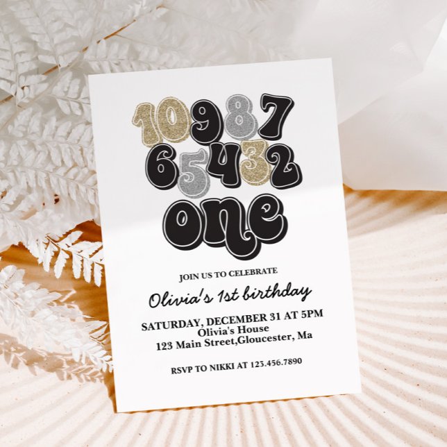 Invitación de cumpleaños número uno con cuenta reg (Subido por el creador)