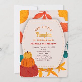 Invitación de cumpleaños número uno con tema de ca