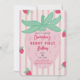 Invitación de cumpleaños número uno con tema de fr