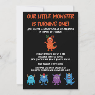 invitación de cumpleaños número uno con tema de Ha
