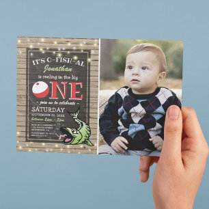 Invitación de cumpleaños número uno con tema de pe