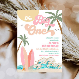 Invitación de Cumpleaños Número Uno con Tema de Pl