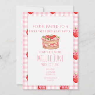 Invitación de cumpleaños número uno de Berry