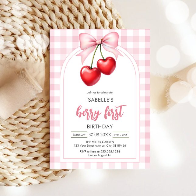 Invitación de cumpleaños número uno de Berry (Subido por el creador)