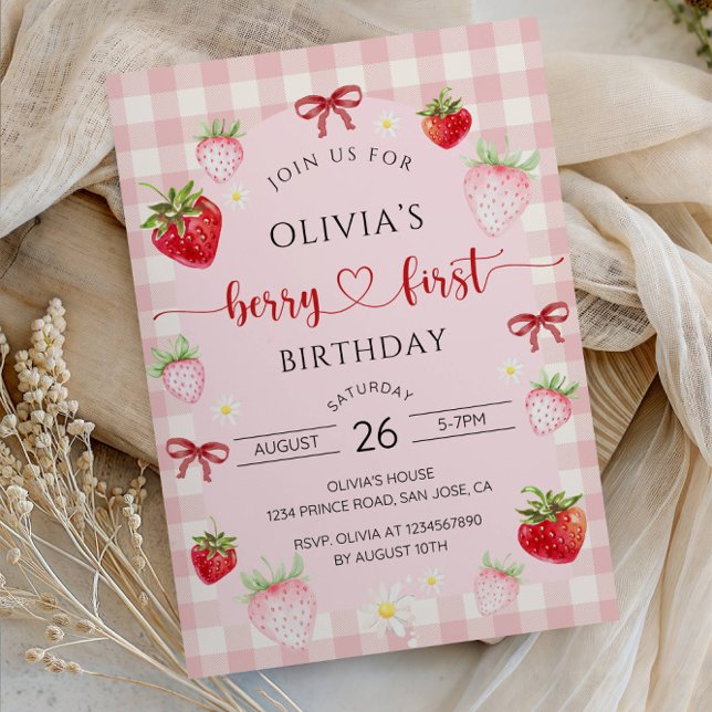 Invitación de cumpleaños número uno de Berry para  (Subido por el creador)