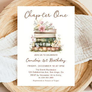 Invitación de cumpleaños número uno de Chapter One
