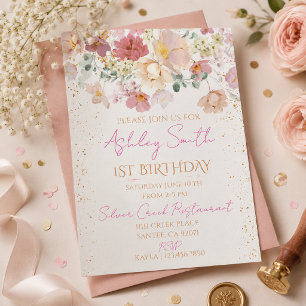 Invitación de cumpleaños número uno de Dloral