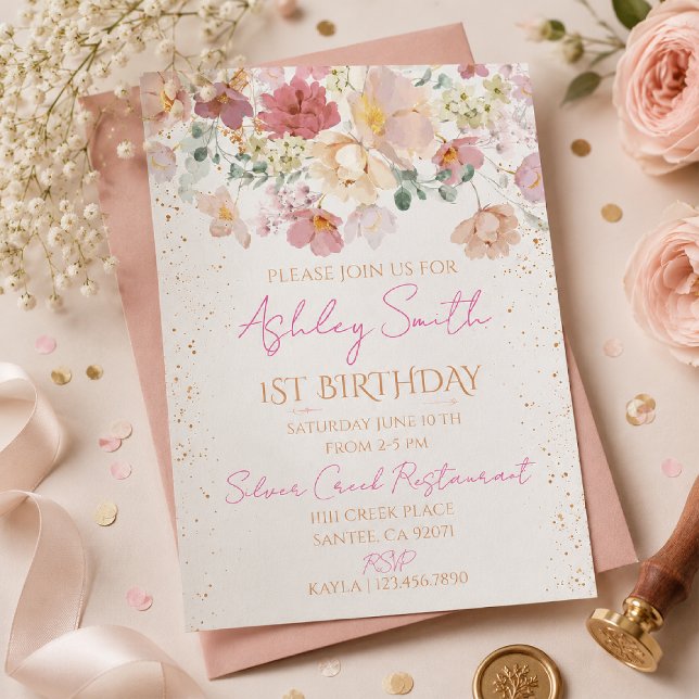 Invitación de cumpleaños número uno de Dloral (Subido por el creador)
