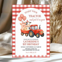 Invitación de cumpleaños número uno de fiesta de g