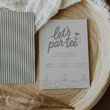 Invitación de cumpleaños número uno de golf Lets P