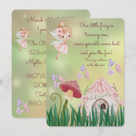 Invitación de cumpleaños número uno de hada capric