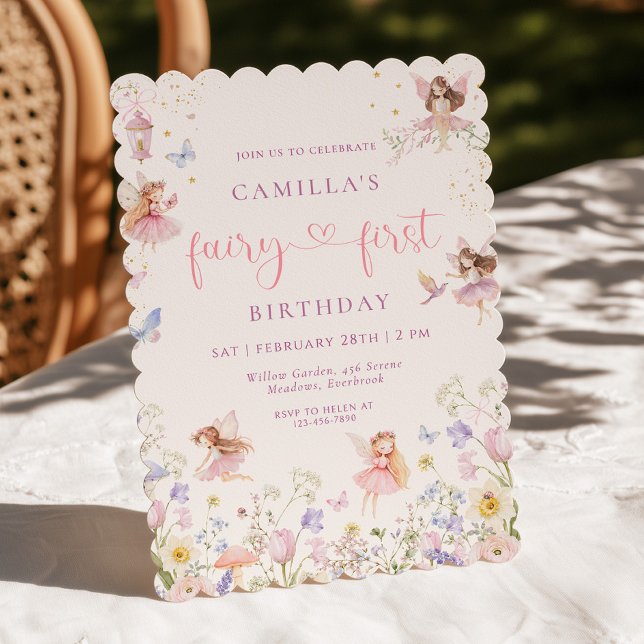 Invitación de cumpleaños número uno de hada con ac (Subido por el creador)