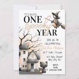 Invitación de cumpleaños número uno de Halloween '