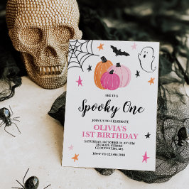 Invitación de cumpleaños número uno de Halloween r