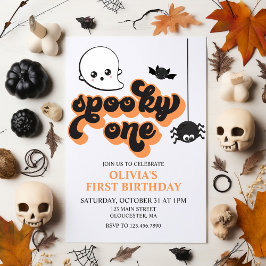Invitación de cumpleaños número uno de Halloween S