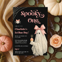 Invitación de cumpleaños número uno de Halloween S