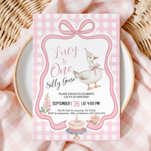 Invitación de cumpleaños número uno de la niña Sil
