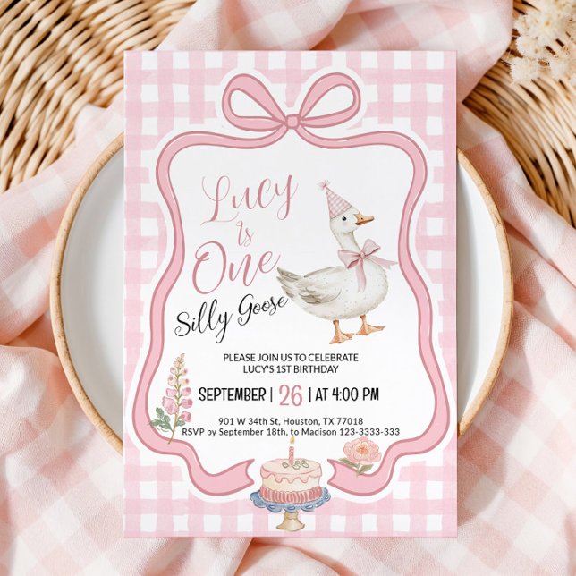 Invitación de cumpleaños número uno de la niña Sil (Subido por el creador)