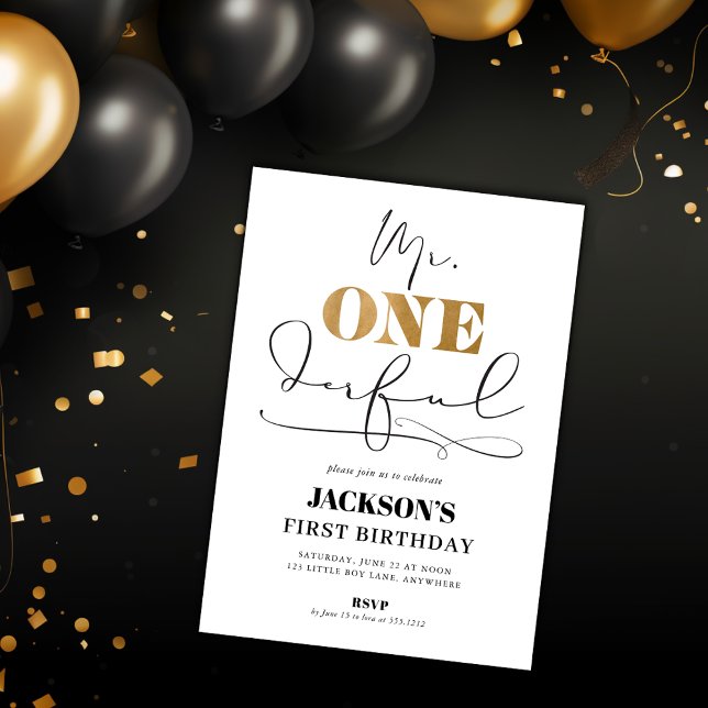 Invitación de cumpleaños número uno de Mr. ONEderf (Subido por el creador)