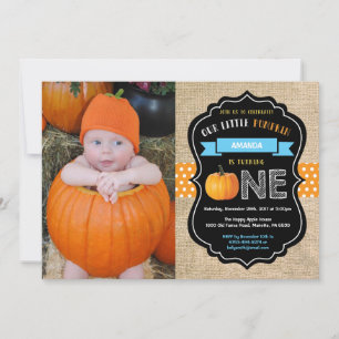 Invitación de cumpleaños número uno de niño con ca