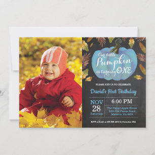 Invitación de cumpleaños número uno de niño con ca