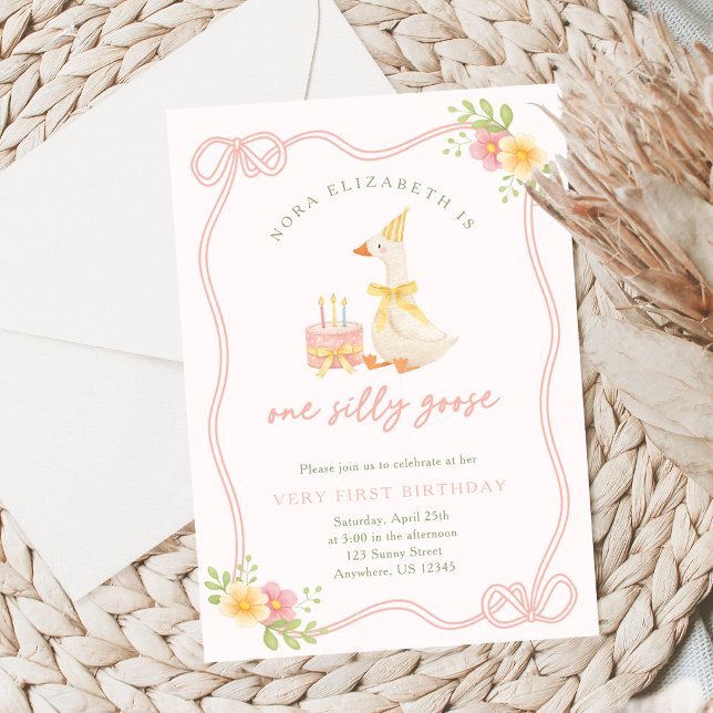 Invitación de cumpleaños número uno de One Silly G (Subido por el creador)