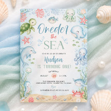 Invitación de cumpleaños número uno de Oneder the