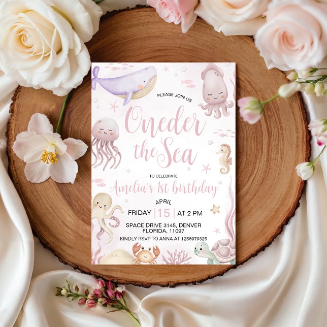 Invitación de cumpleaños número uno de Oneder the  (Subido por el creador)