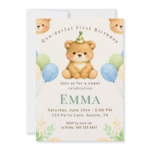 Invitación de cumpleaños número uno de Onederful B