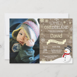 Invitación de cumpleaños número uno de Onederland