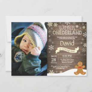 Invitación de cumpleaños número uno de Onederland