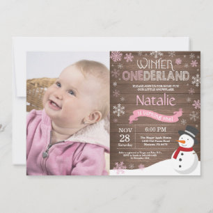 Invitación de cumpleaños número uno de Onederland