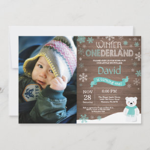 Invitación de cumpleaños número uno de Onederland 