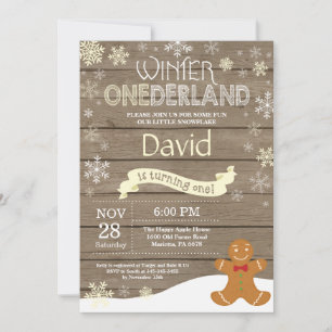 Invitación de cumpleaños número uno de Onederland 