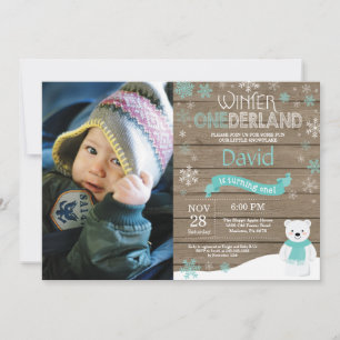 Invitación de cumpleaños número uno de Onederland 