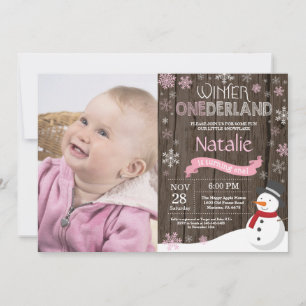 Invitación de cumpleaños número uno de Onederland 
