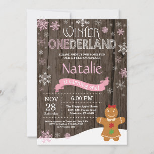 Invitación de cumpleaños número uno de Onederland 