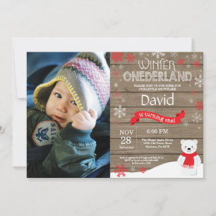 Invitación de cumpleaños número uno de Onederland 