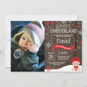 Invitación de cumpleaños número uno de Onederland 